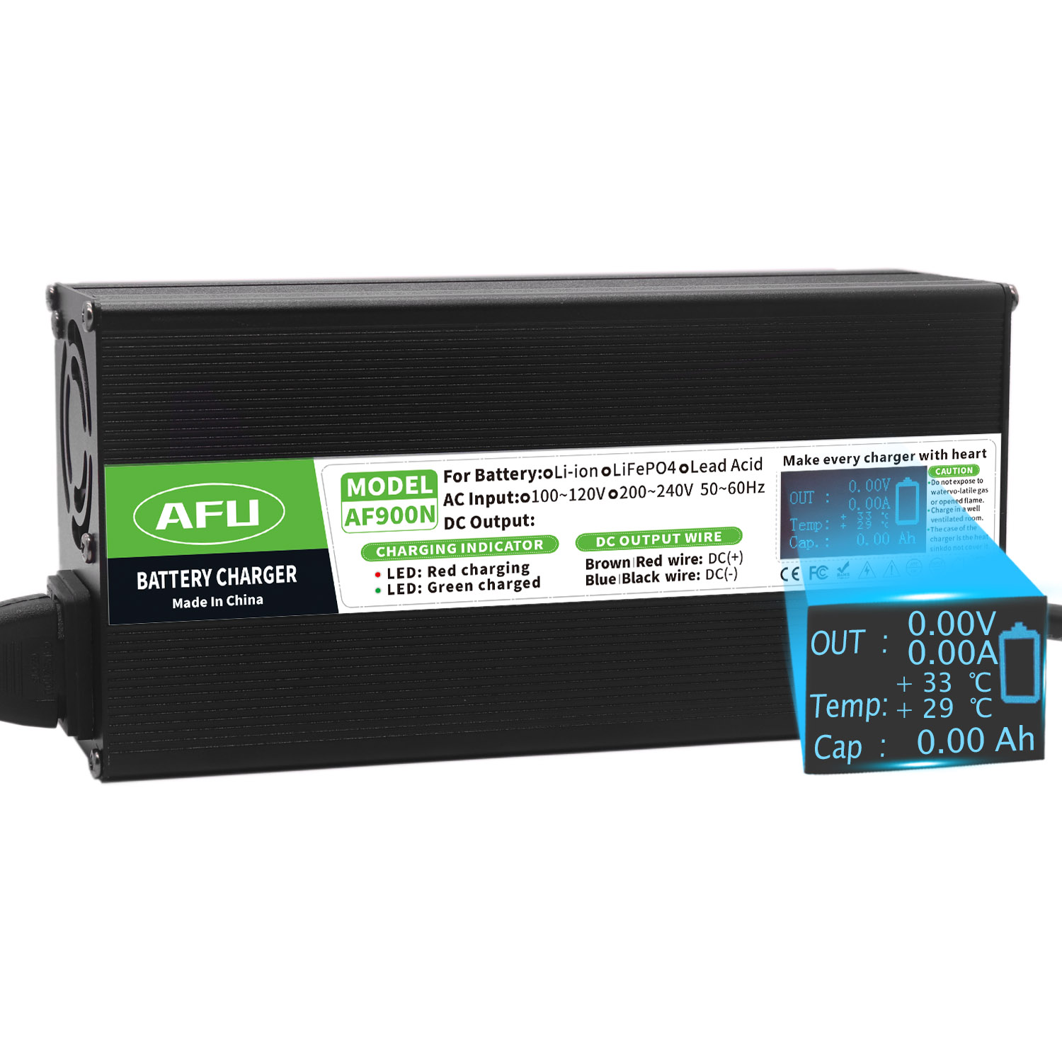 58,4 V 15 A LiFePO4-Akku-Ladeg – 84V 20A Smart Charger Bewertung und Preis